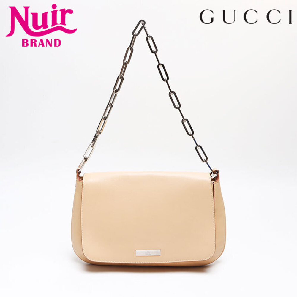 Gucci shoulder bag chain strap beige